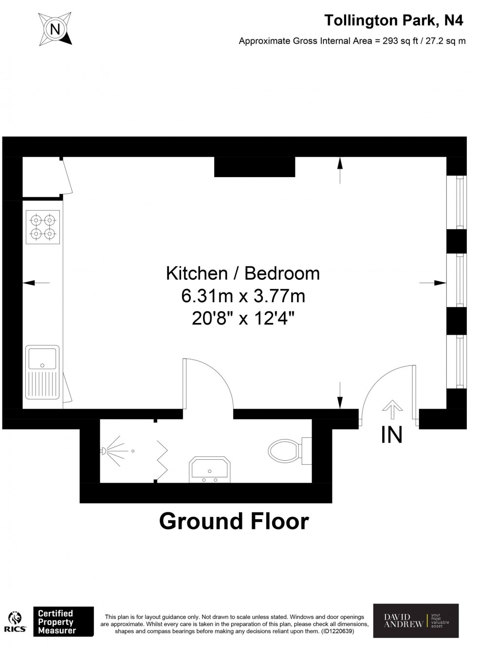 Floorplan for Tollington Park, London, N4