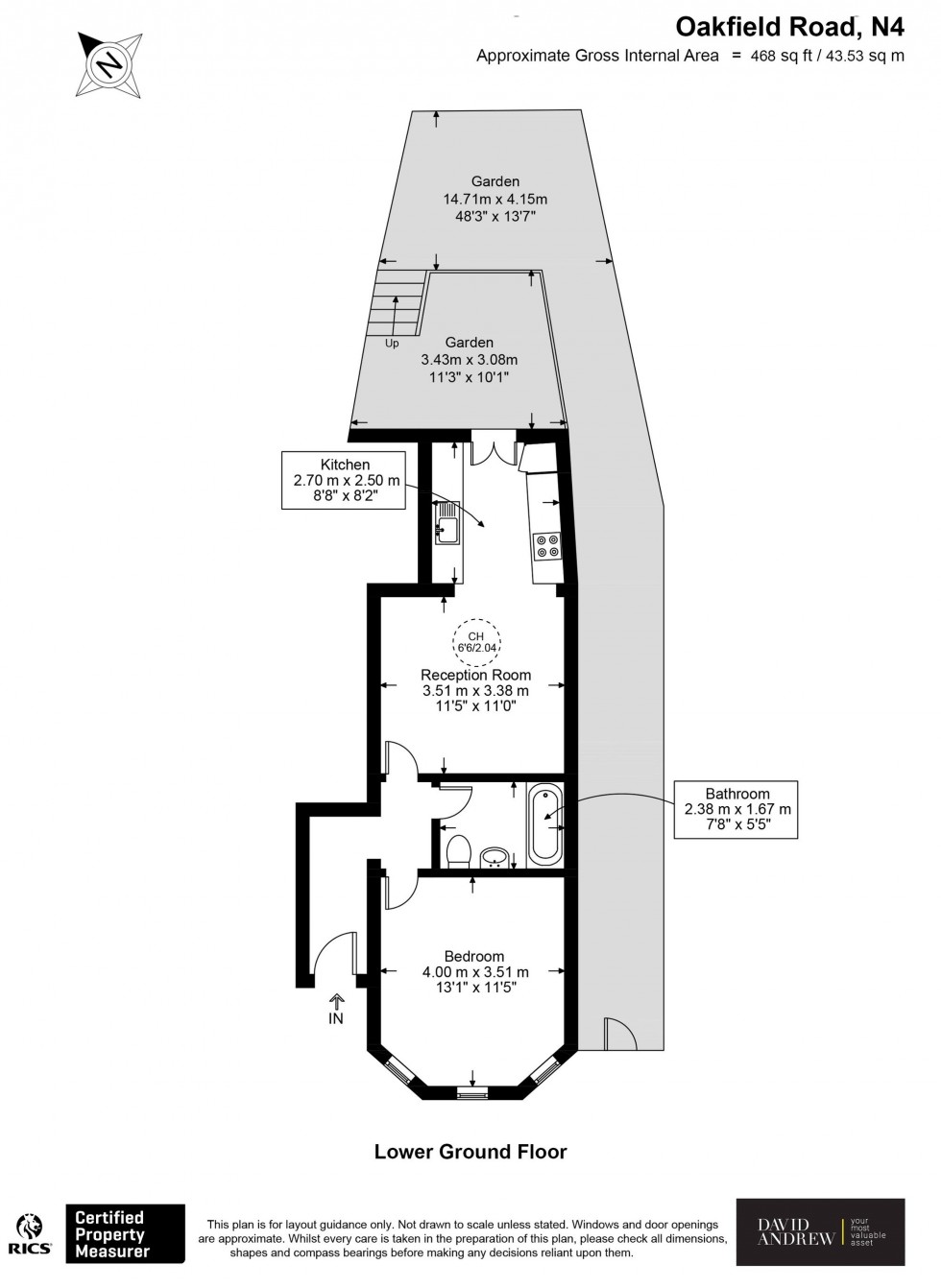 Floorplan for Oakfield Road, London, N4