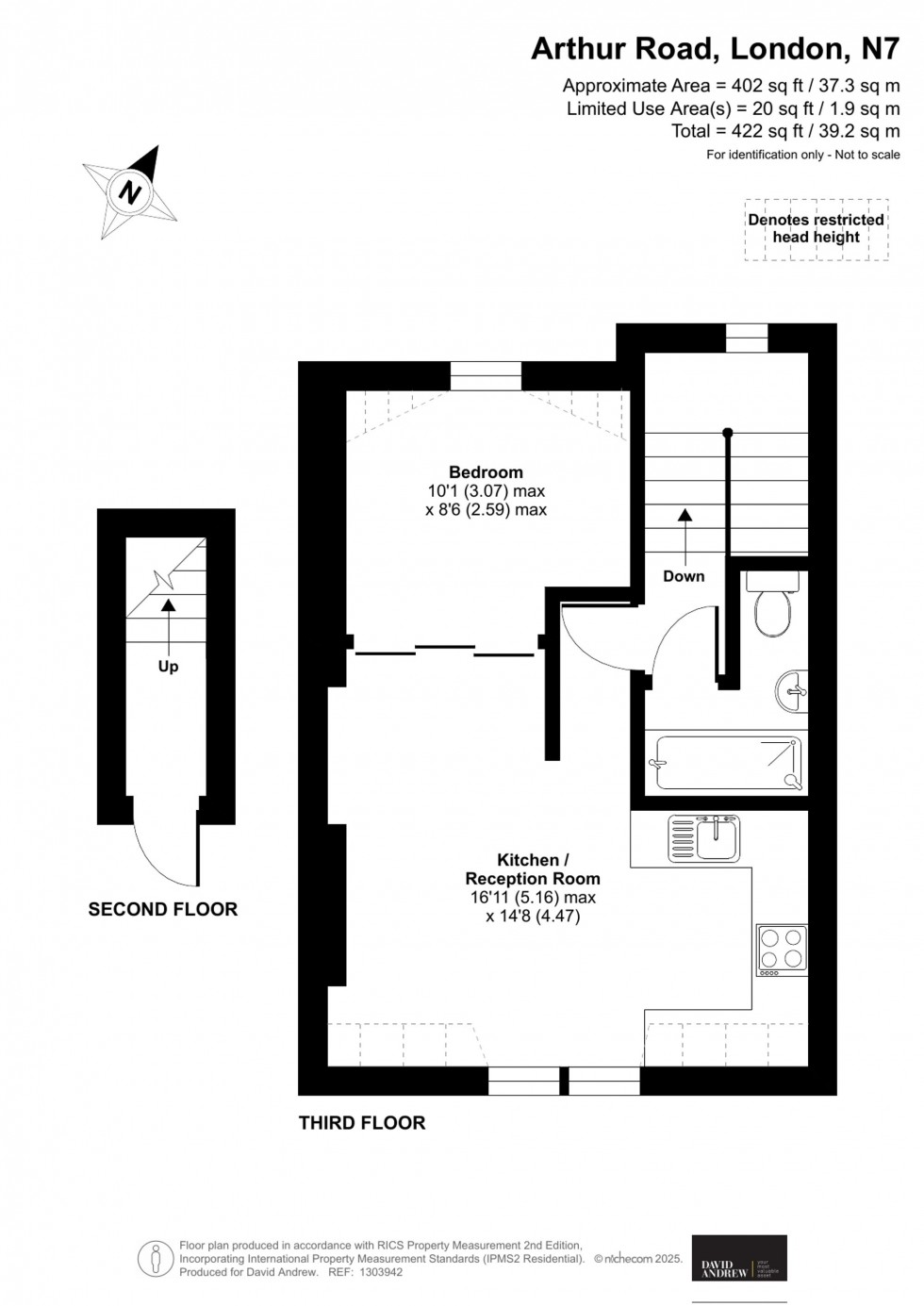 Floorplan for Arthur Road, London, N7