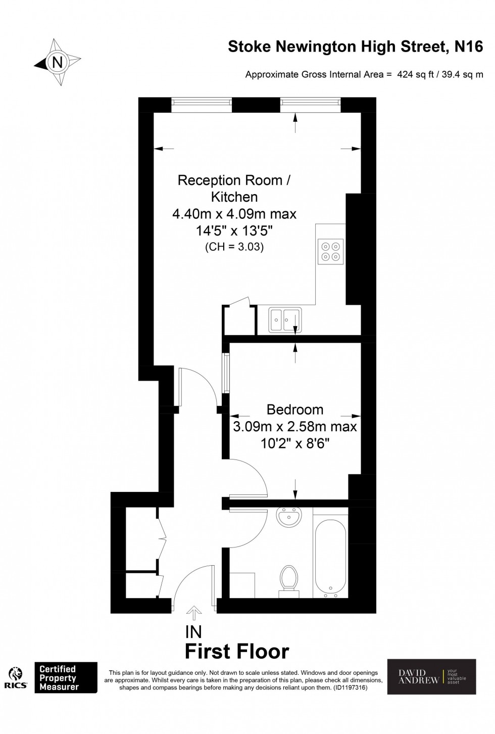 Floorplan for Stoke Newington High Street, London, N16