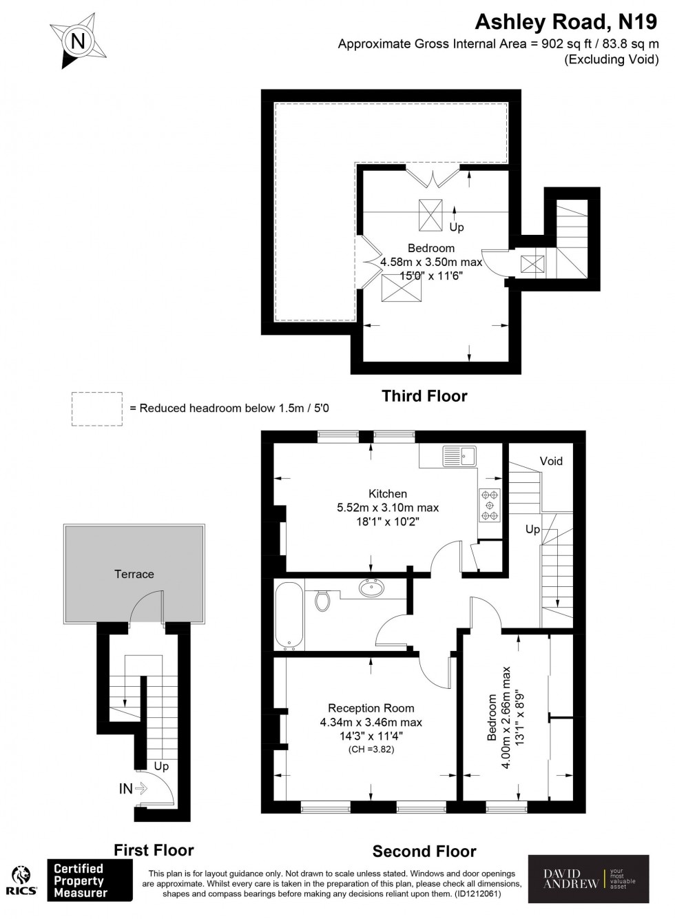 Floorplan for Ashley Road, London, N19