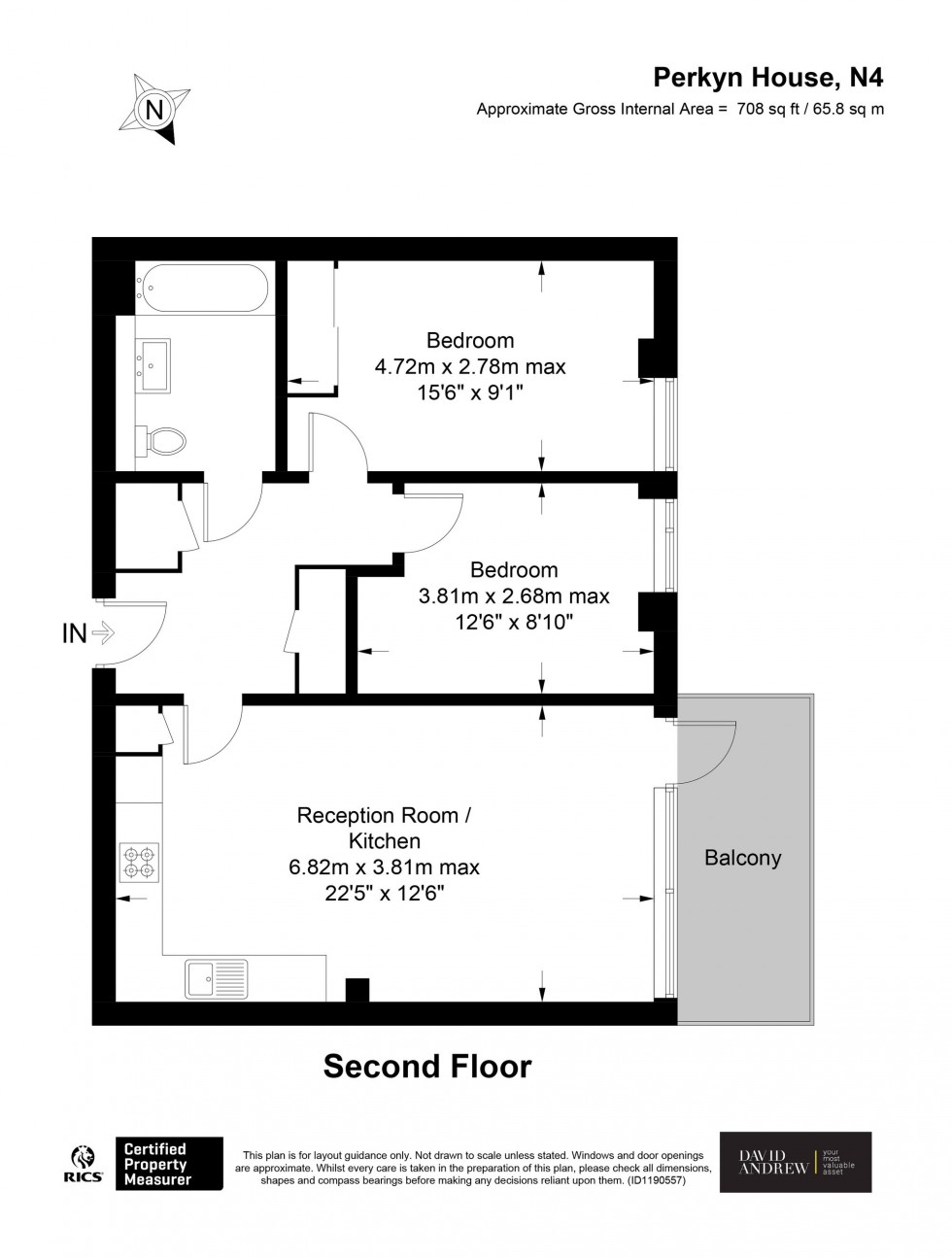 Floorplan for Seven Sisters Road, London, N4