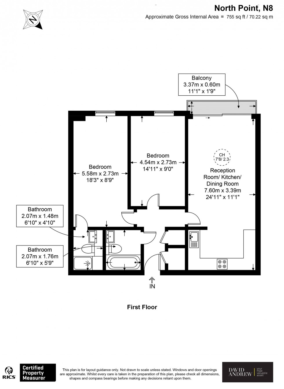 Floorplan for Tottenham Lane, North Point Tottenham Lane, N8