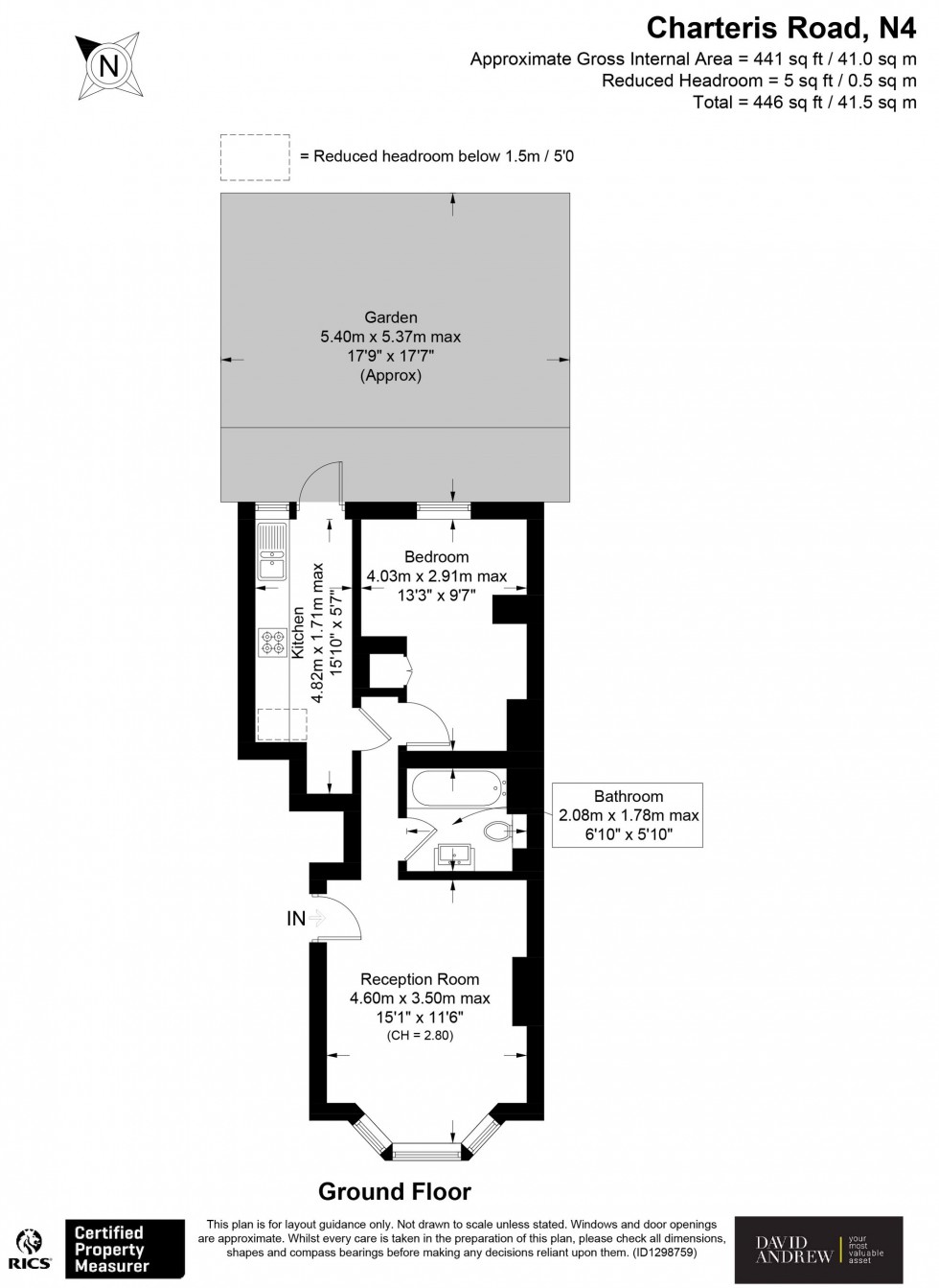 Floorplan for Charteris Road, London, N4