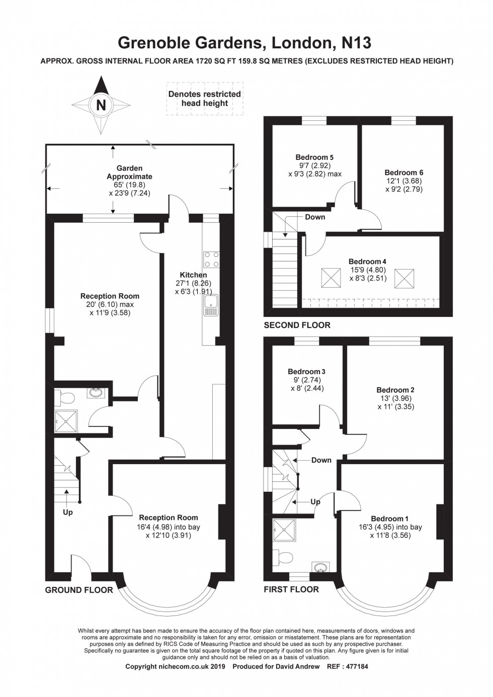 Floorplan for Grenoble Gardens, London, N13