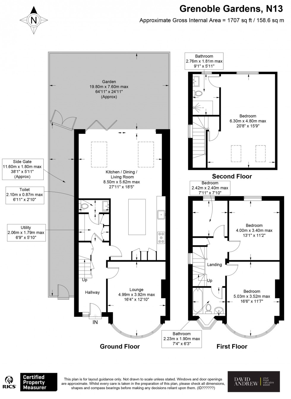 Floorplan for Grenoble Gardens, London, N13