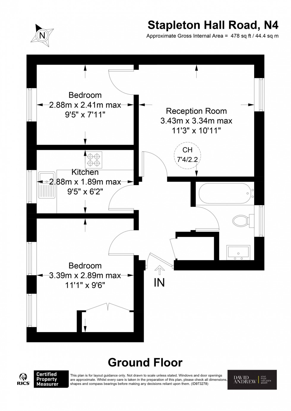 Floorplan for Stapleton Hall Road, London, N4