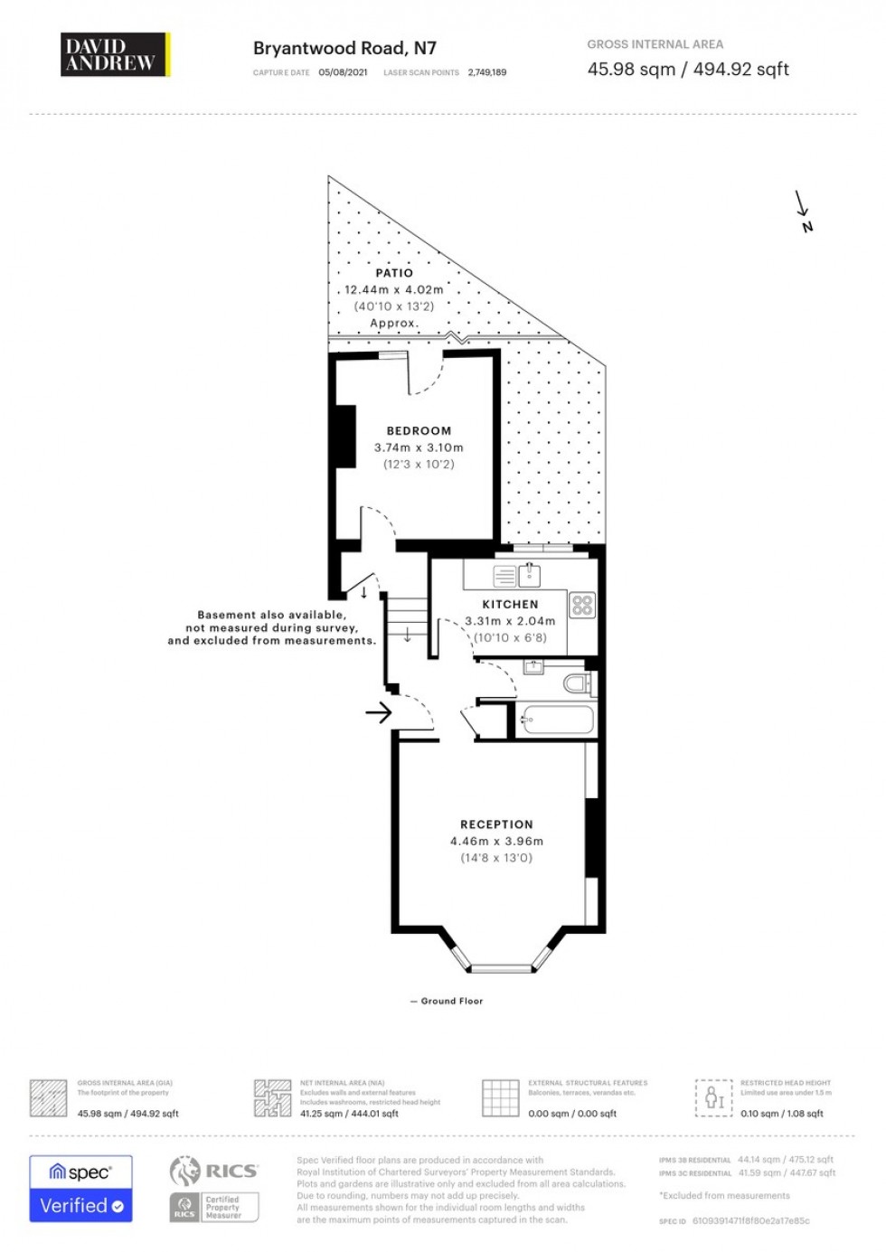 Floorplan for Bryantwood Road, N7 7BG