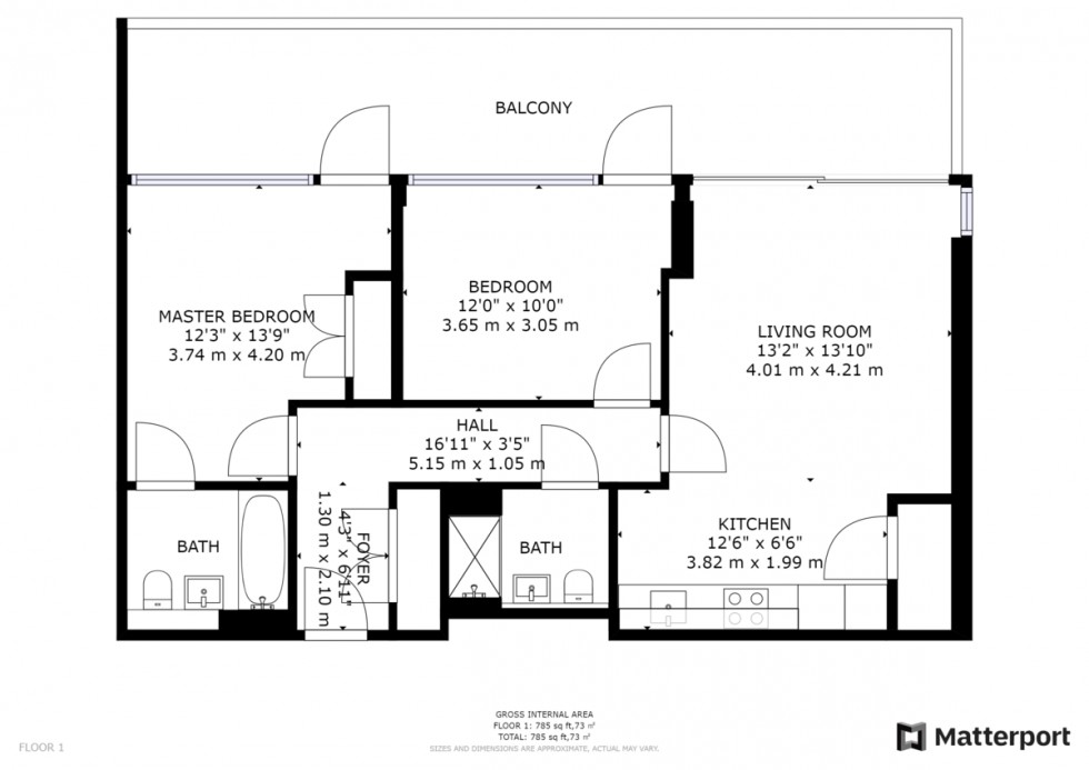 Floorplan for Southstand Apartments, N5 1EY