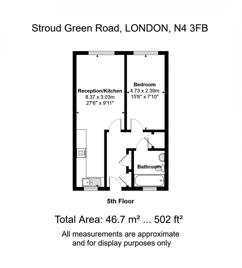 Floorplan for Stroud Green Road, N4 3FB