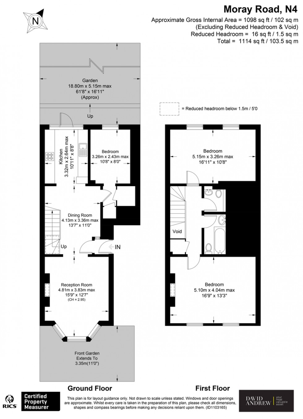 Floorplan for Moray Road N4 3LD