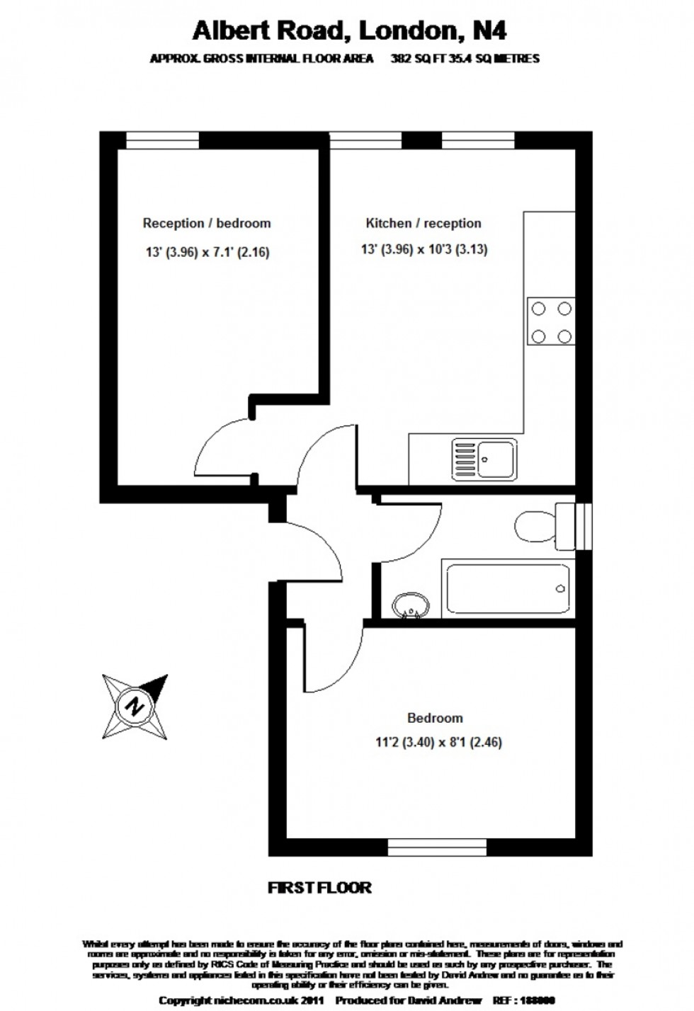 Floorplan for Albert Road N4 3RR