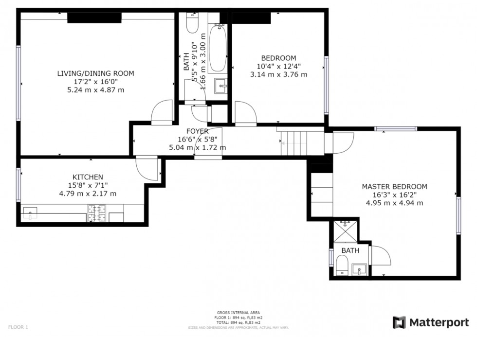 Floorplan for Queens Drive, N4 2BB