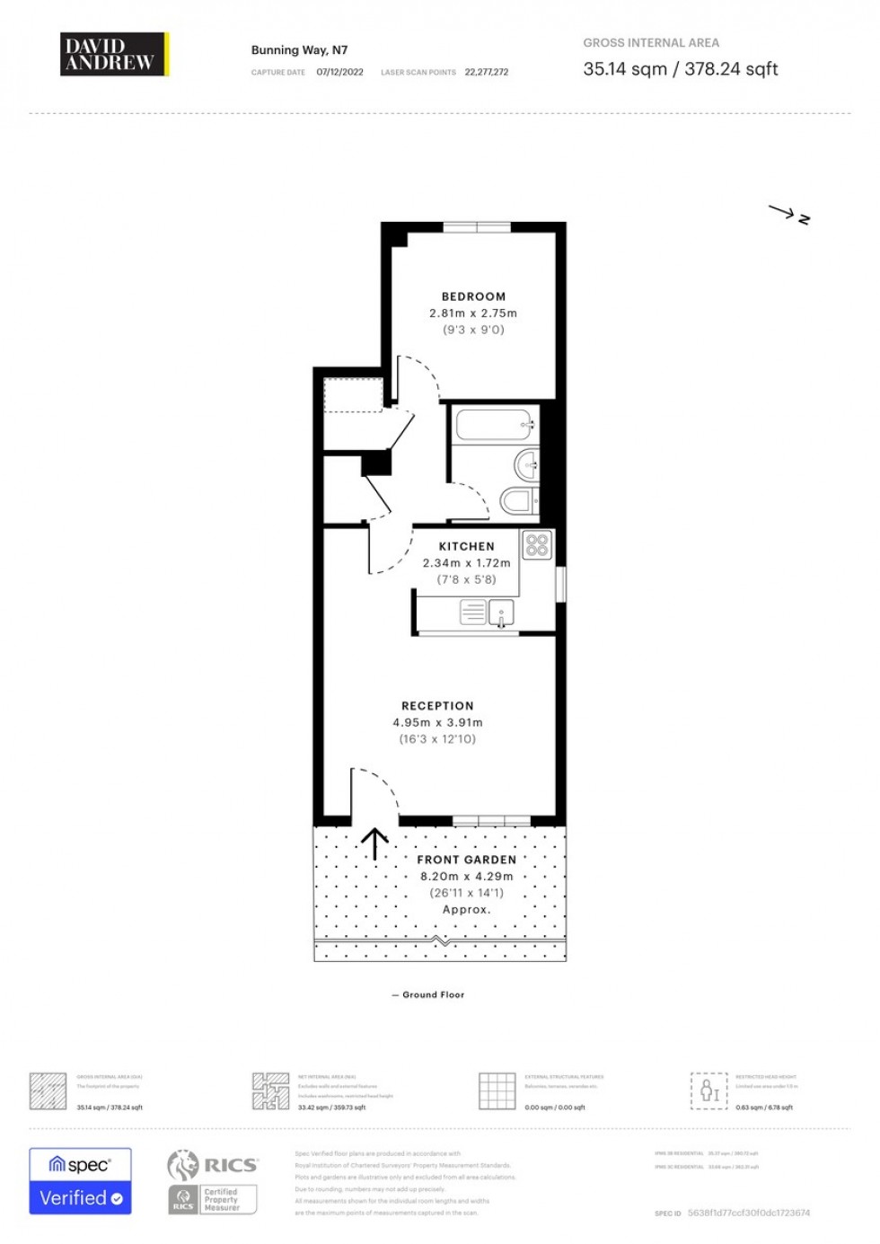 Floorplan for Bunning Way, N7 9UP