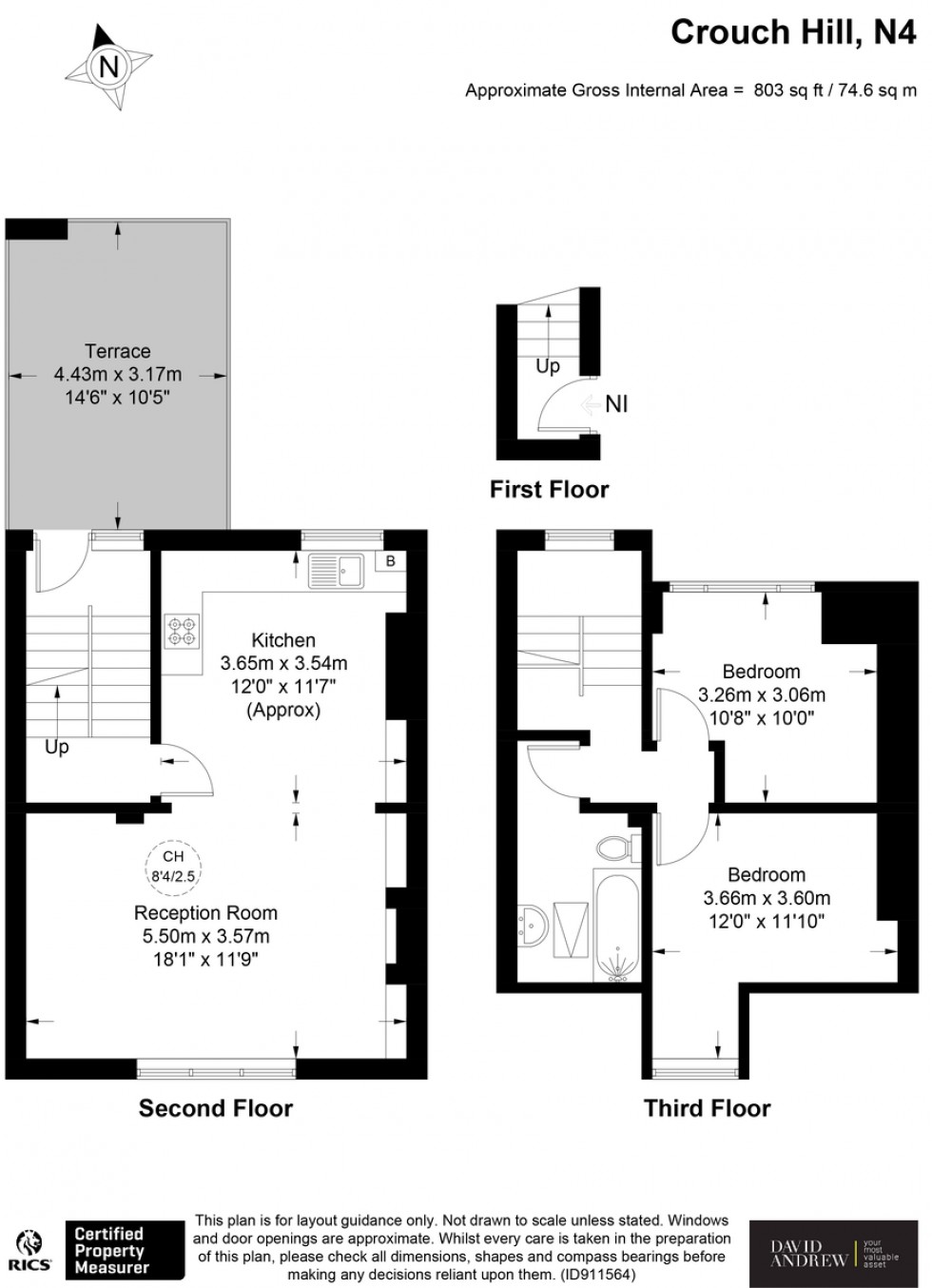 Floorplan for Crouch Hill N4 4AU