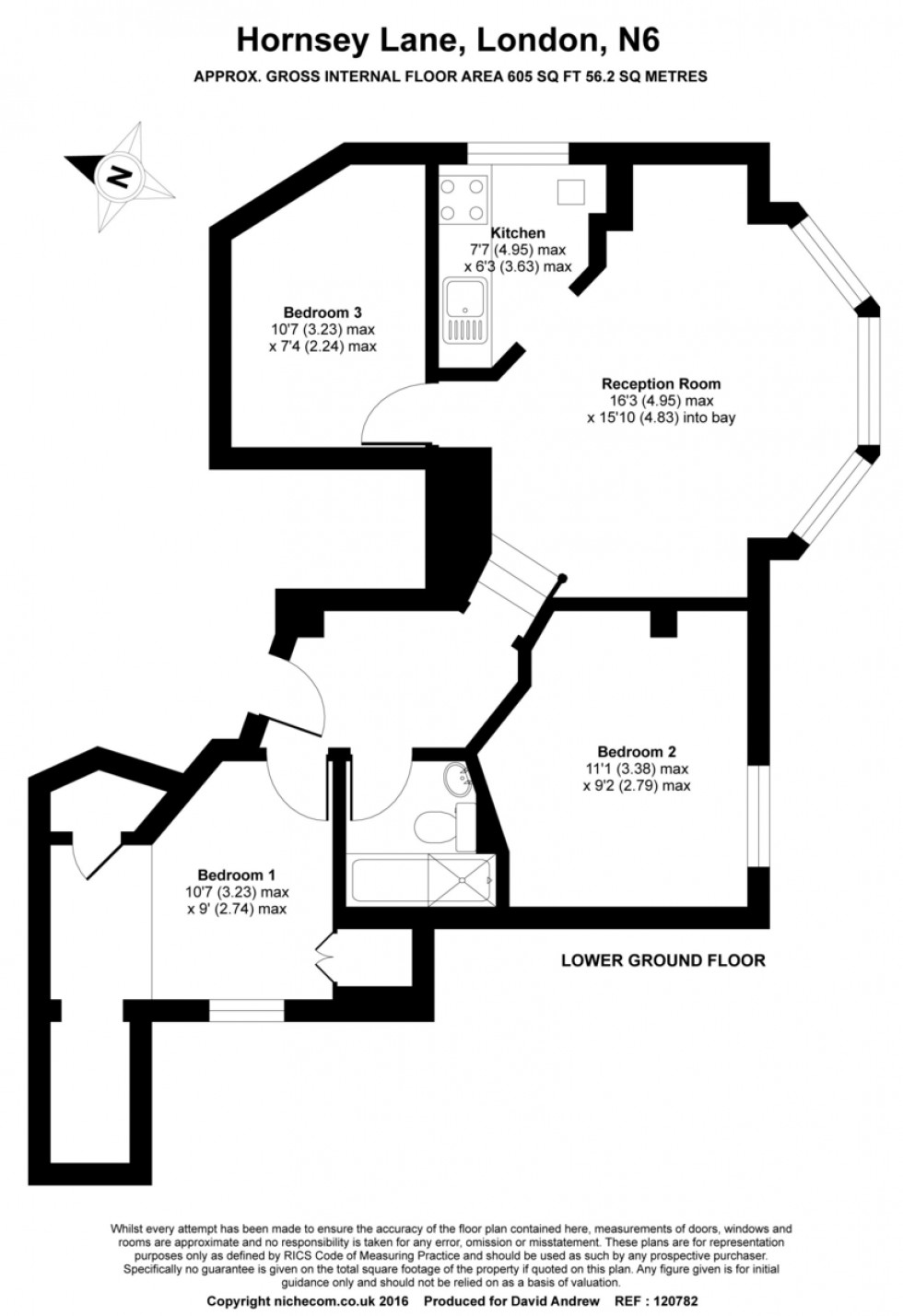 Floorplan for Hornsey Lane, N6 5LW