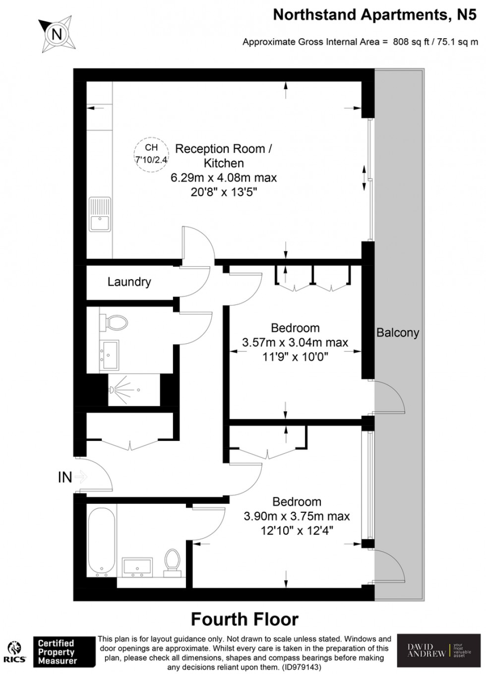 Floorplan for Northstand Apartments, N5 1FL