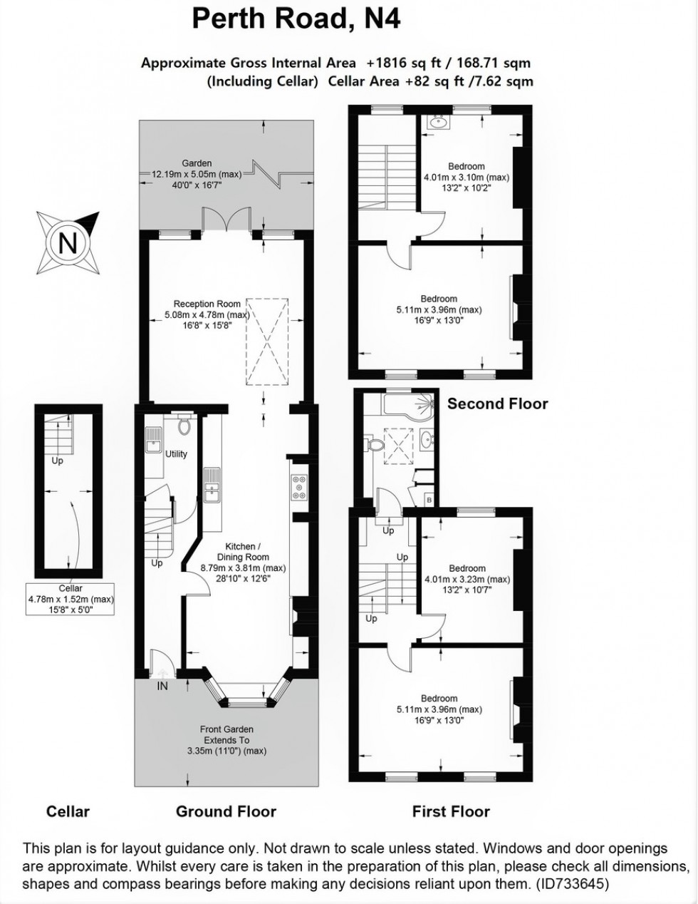 Floorplan for Perth Road, N4 3HB