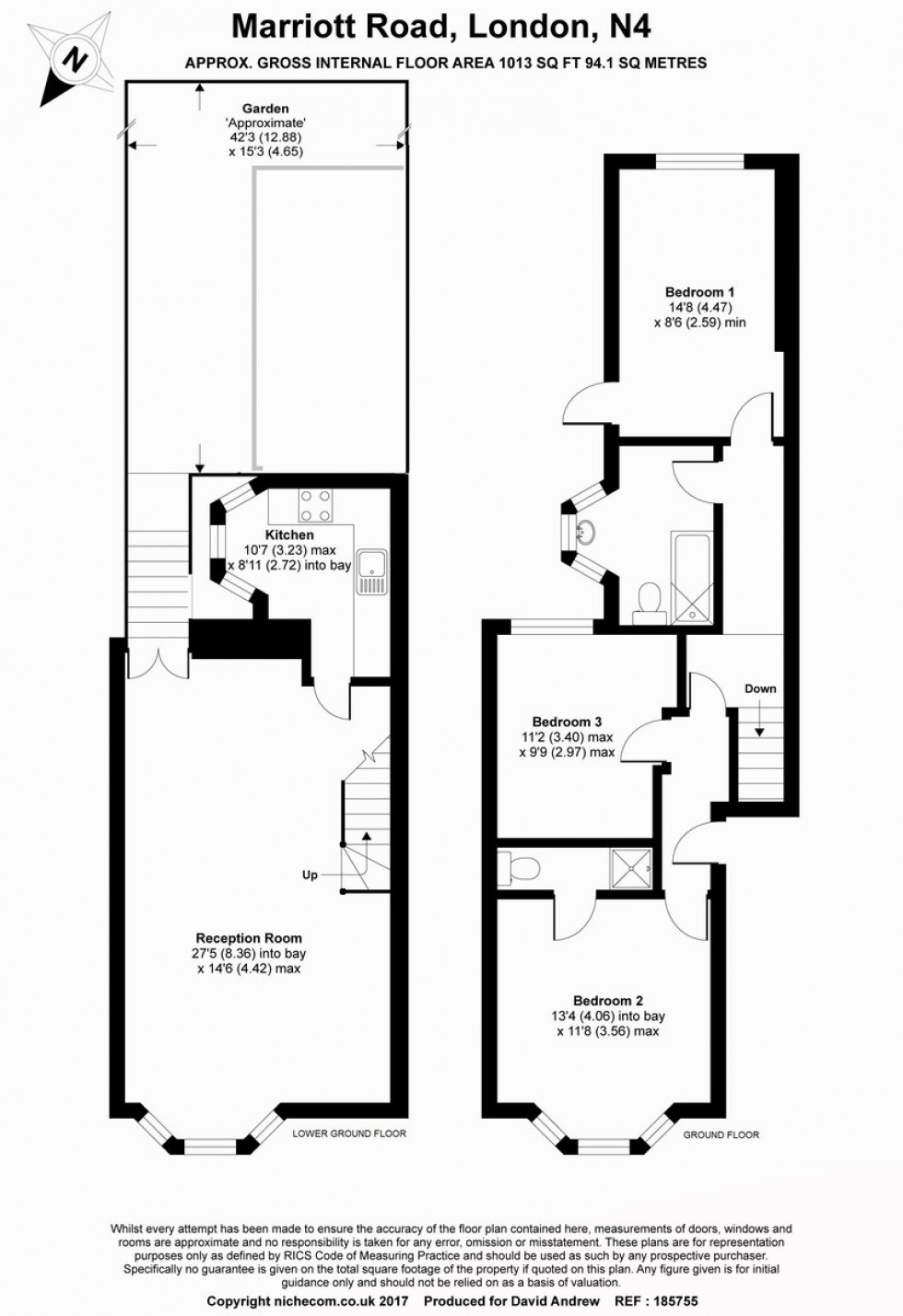 Floorplan for Marriott Road N4 3QL