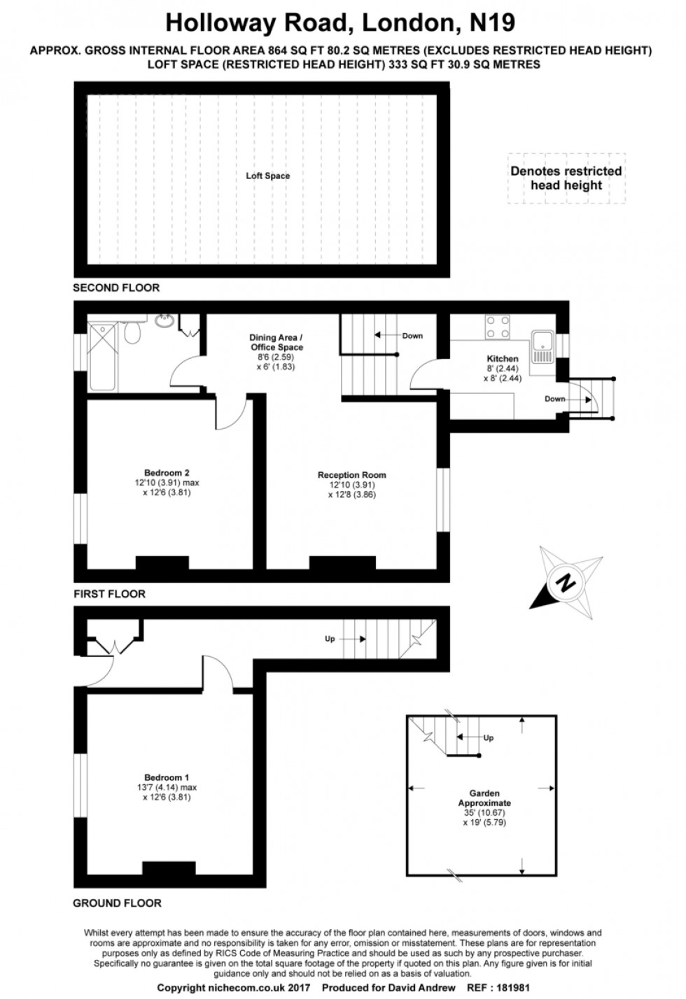 Floorplan for Holloway Road, Upper Holloway N19 4DD