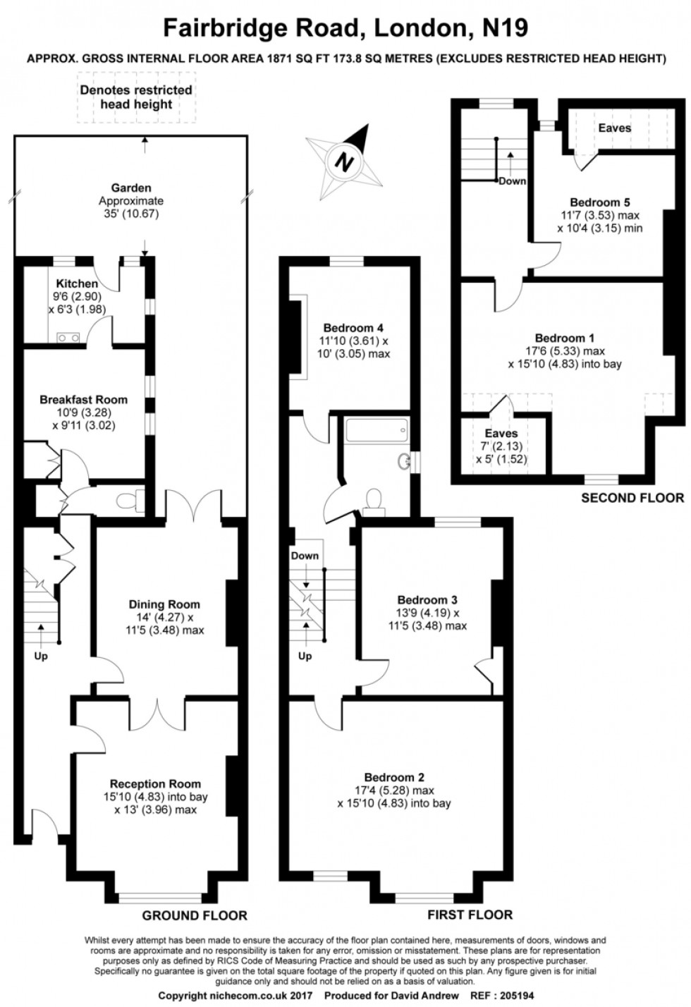 Floorplan for Fairbridge Road N19 3EW