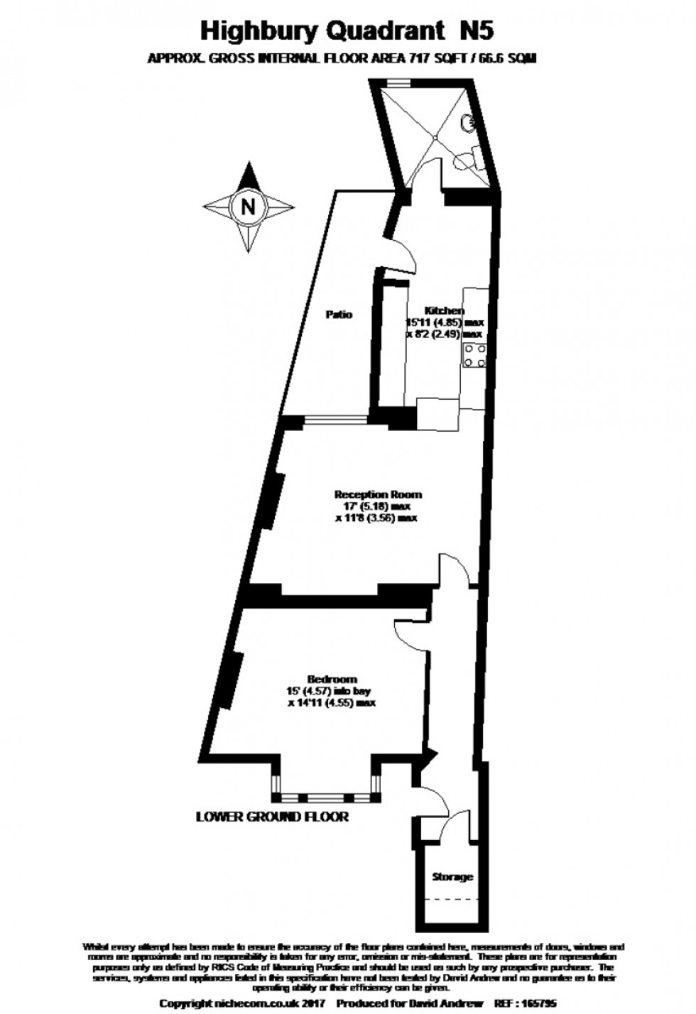 Floorplan for Highbury Quadrant, N5 2TE