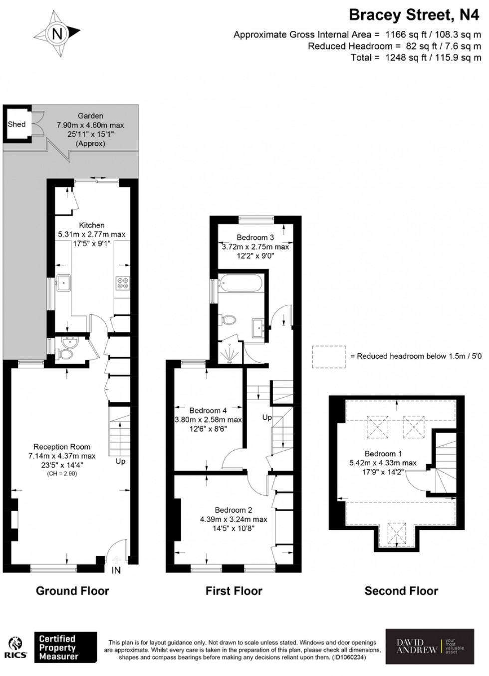 Floorplan for Bracey Street N4 3BJ