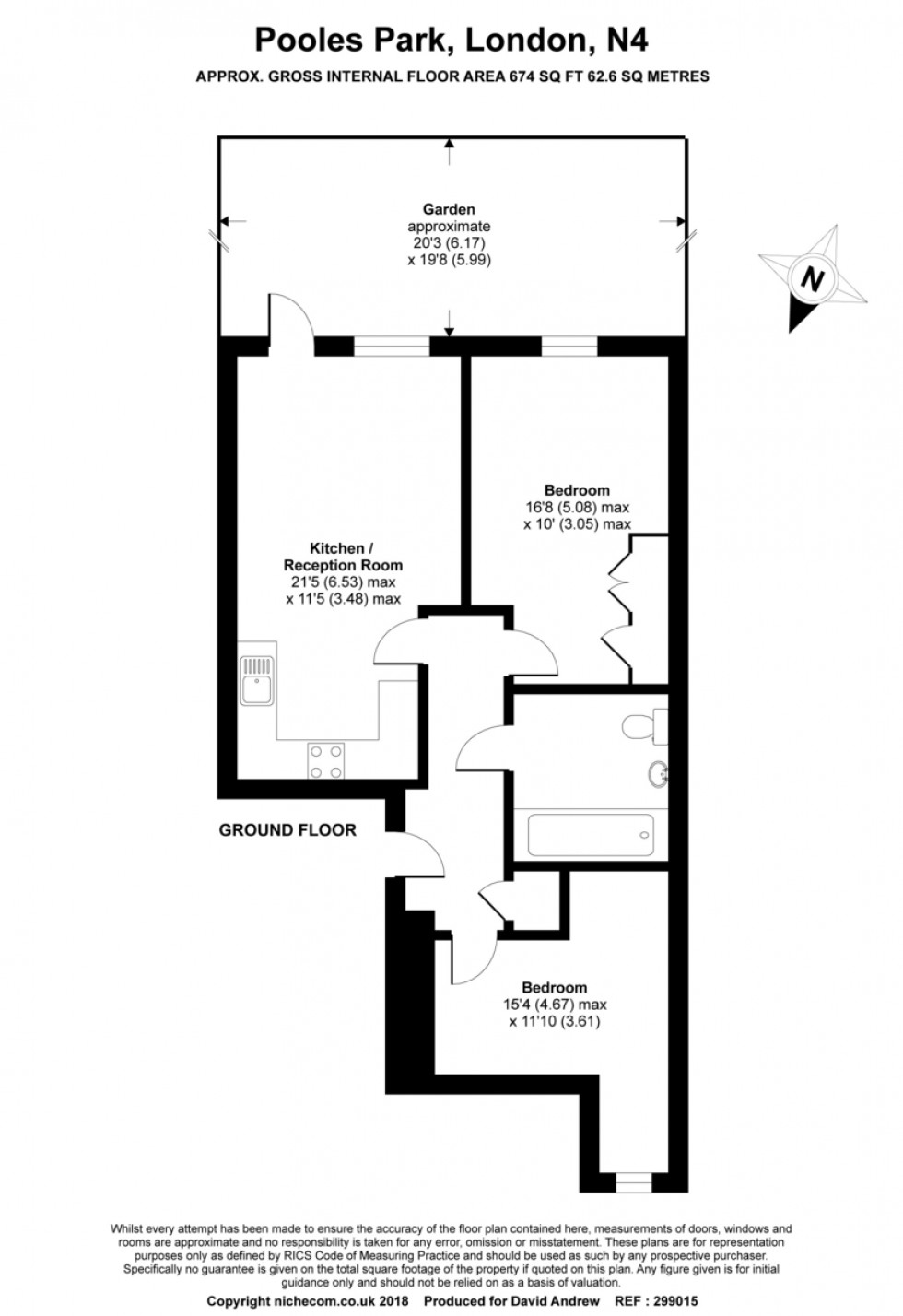 Floorplan for Pooles Park N4 3FD