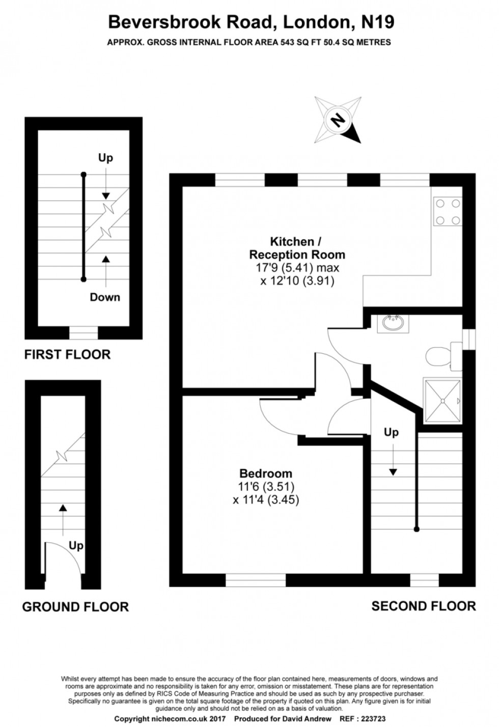 Floorplan for Beversbrook Road N19 4QH