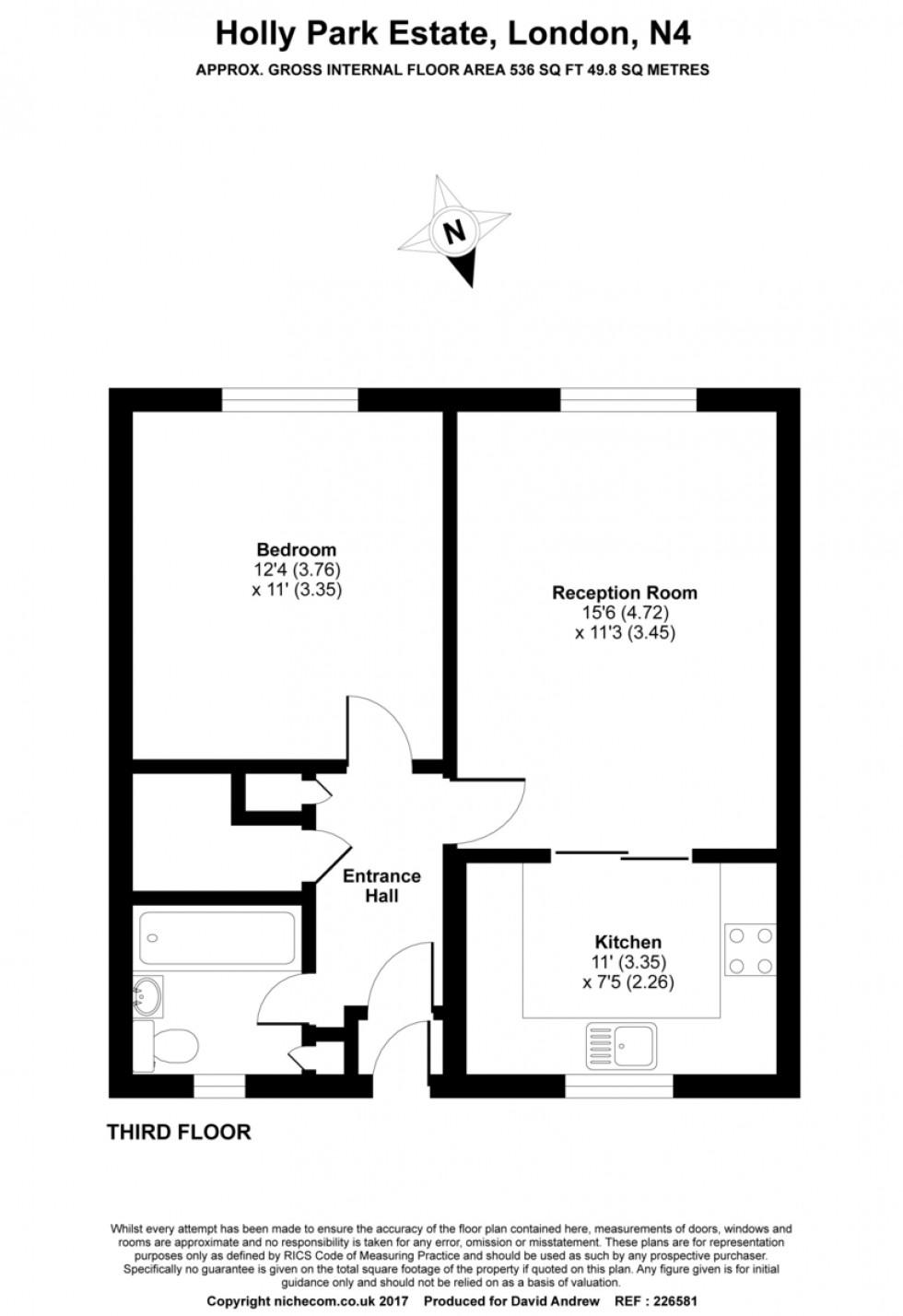 Floorplan for Holly Park Estate, London