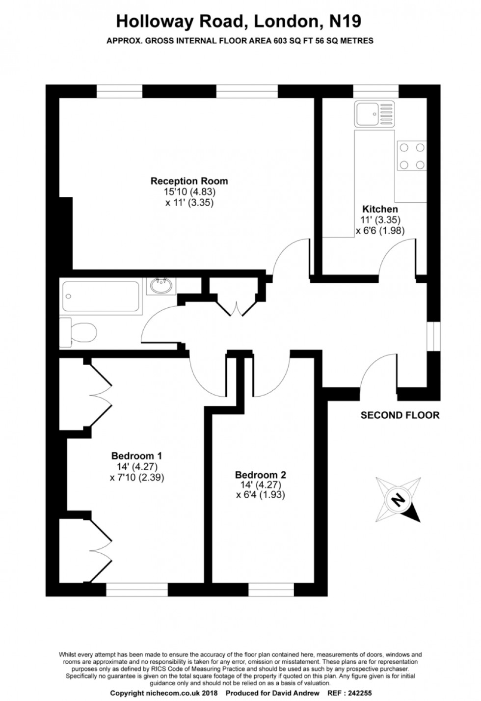 Floorplan for Holloway Road, Archway N19