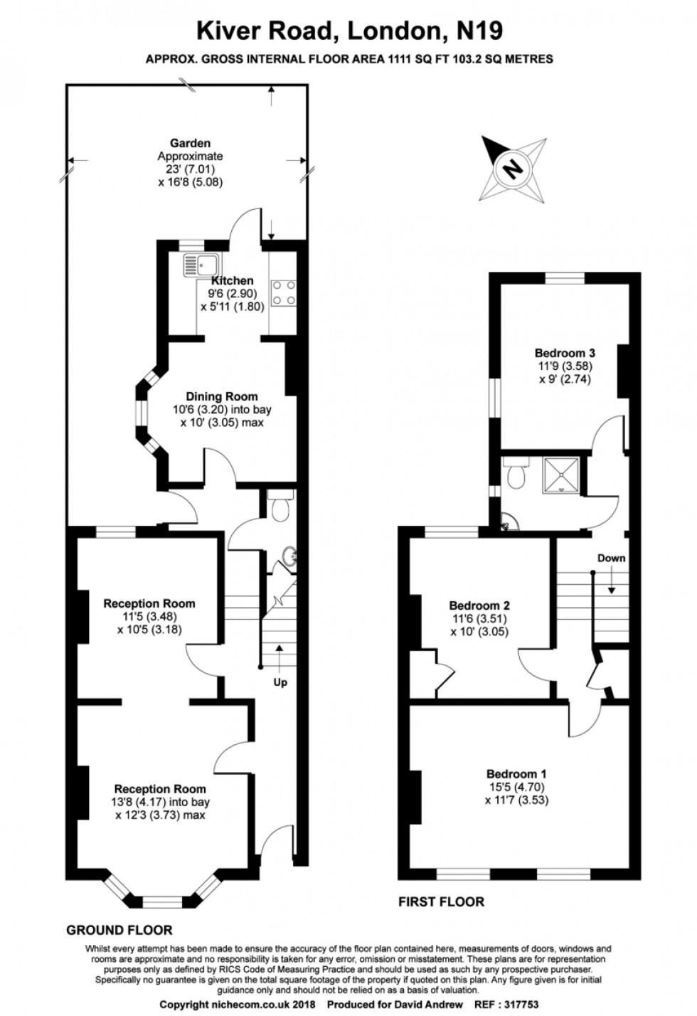 Floorplan for Kiver Road, N19 4PD