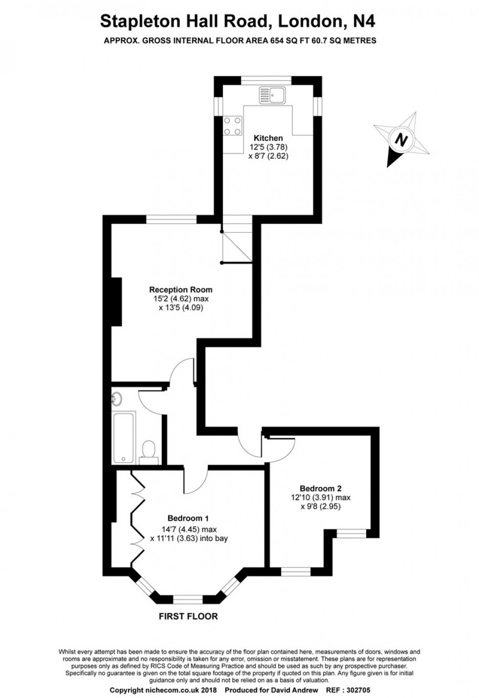 Floorplan for Stapleton Hall Road N4 4QA