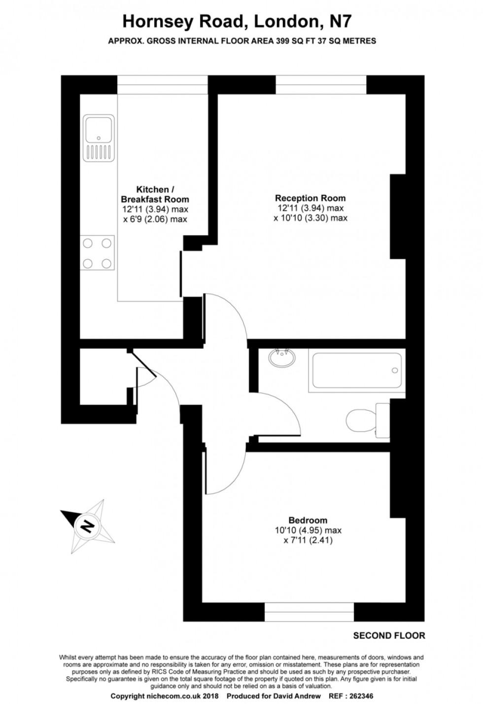 Floorplan for Hornsey Road, N7 6DN