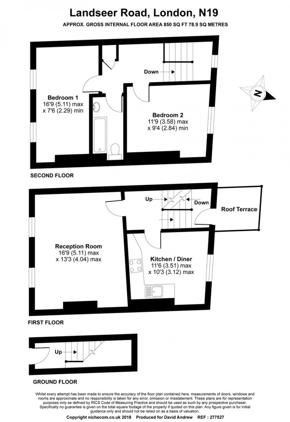 Floorplan for Landseer Road, N19 4JU