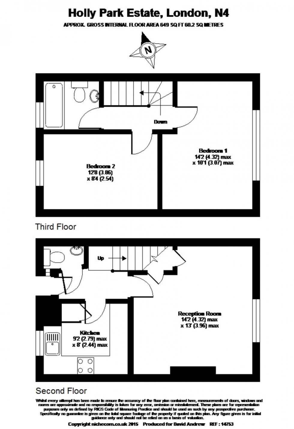 Floorplan for Holly Park N4 4BE
