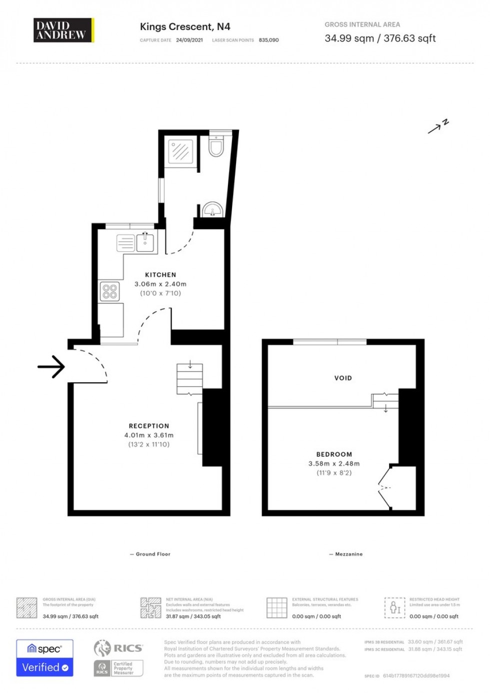 Floorplan for Kings Crescent N4 2SY