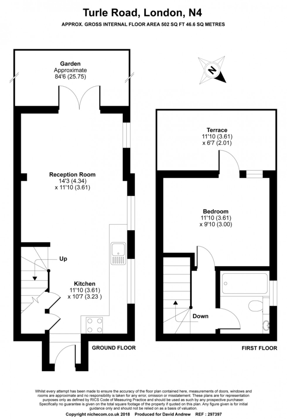 Floorplan for Turle Road N4 3LZ