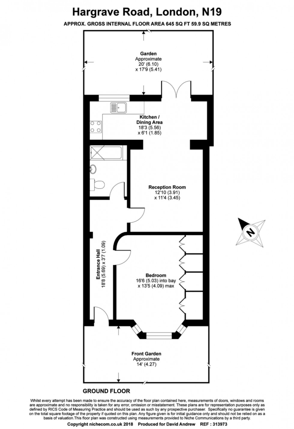 Floorplan for Hargrave Road, N19 5SH