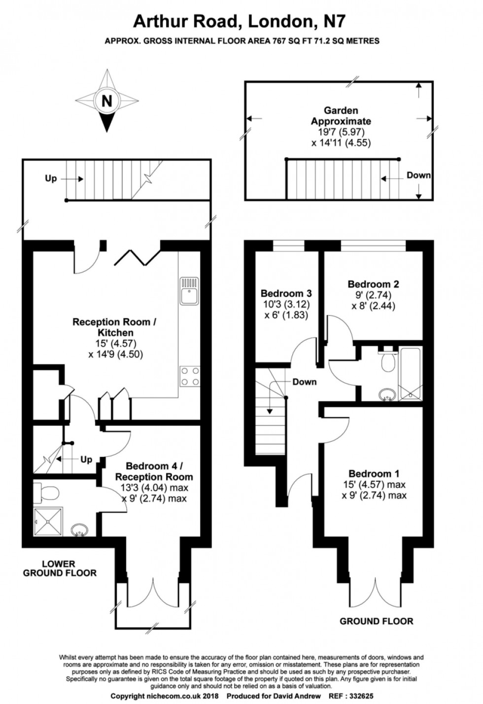 Floorplan for Arthur Road, N7 6DR