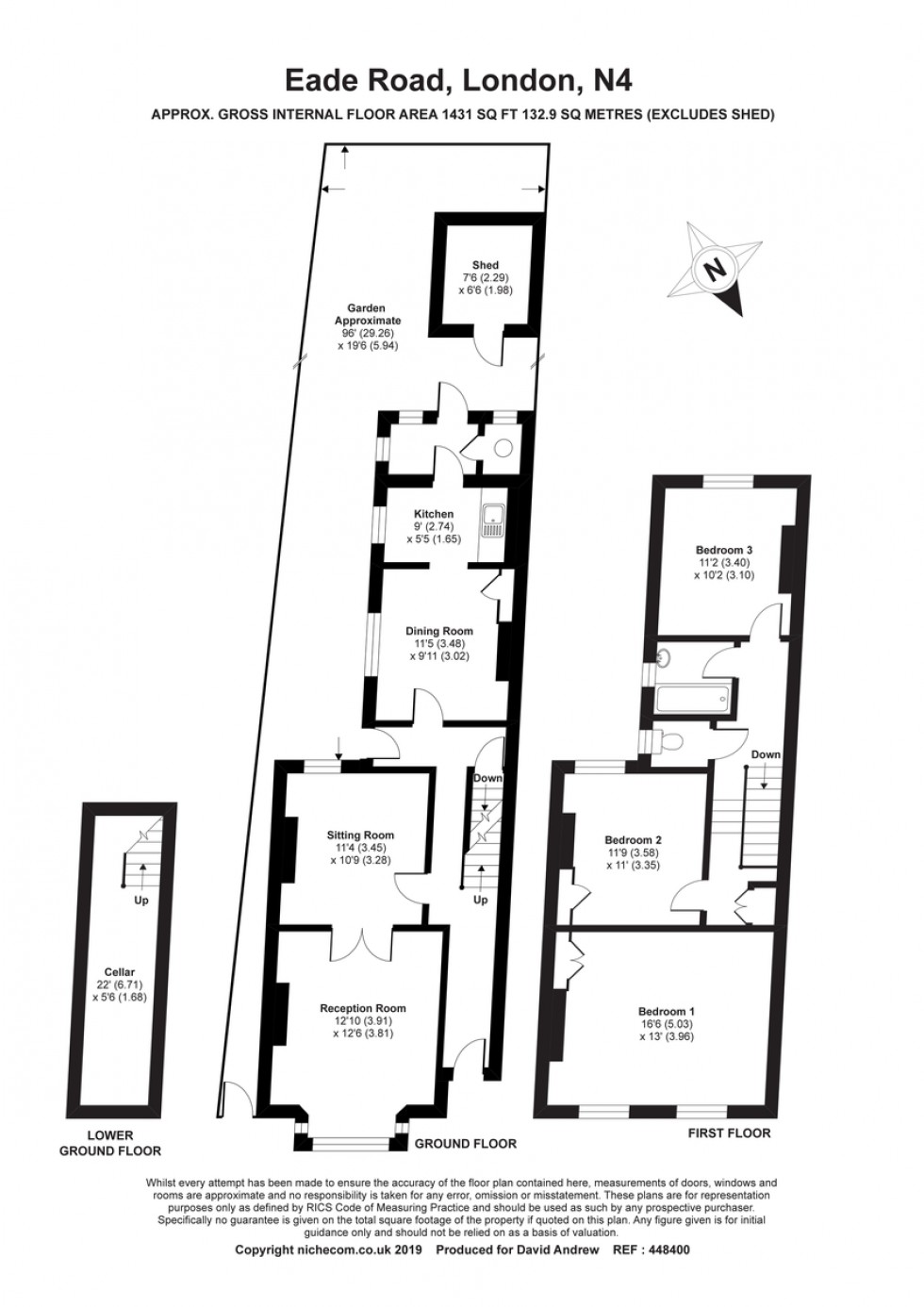 Floorplan for Eade Road N4 1DH