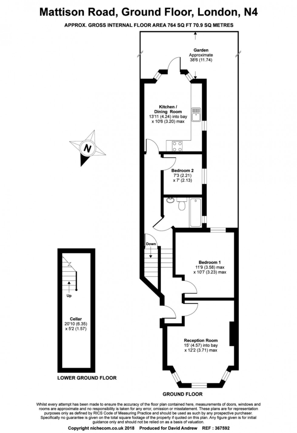 Floorplan for Mattison Road N4 1BG
