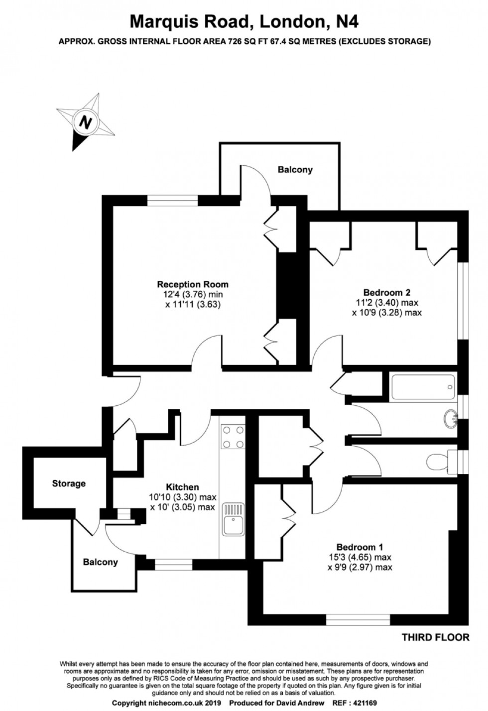 Floorplan for Marquis Road N4 3AX