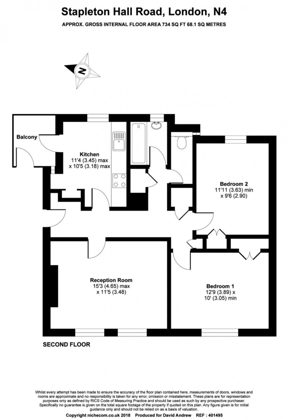 Floorplan for Stapleton Hall Road N4 4QD