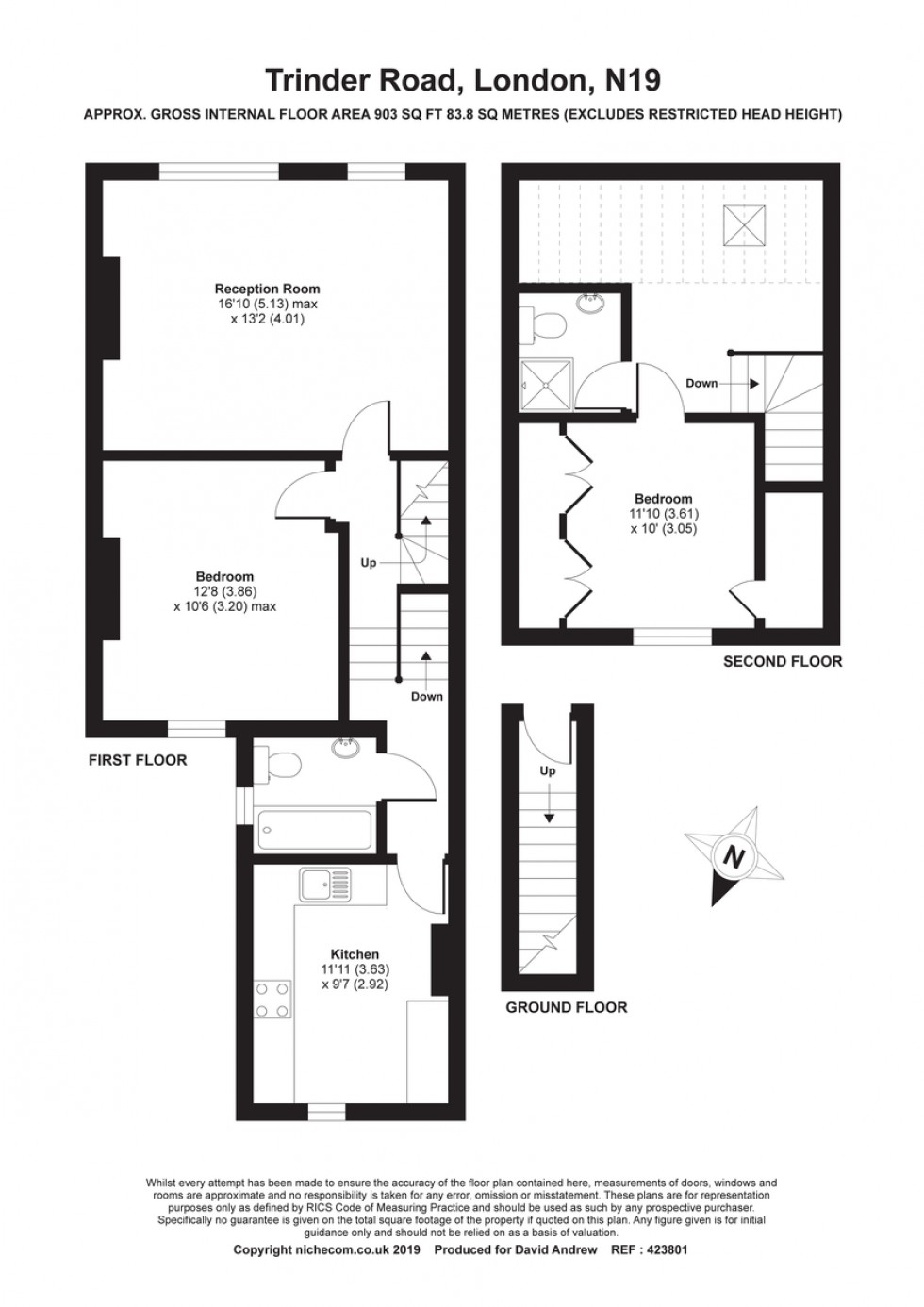 Floorplan for Trinder Road N19 4QS