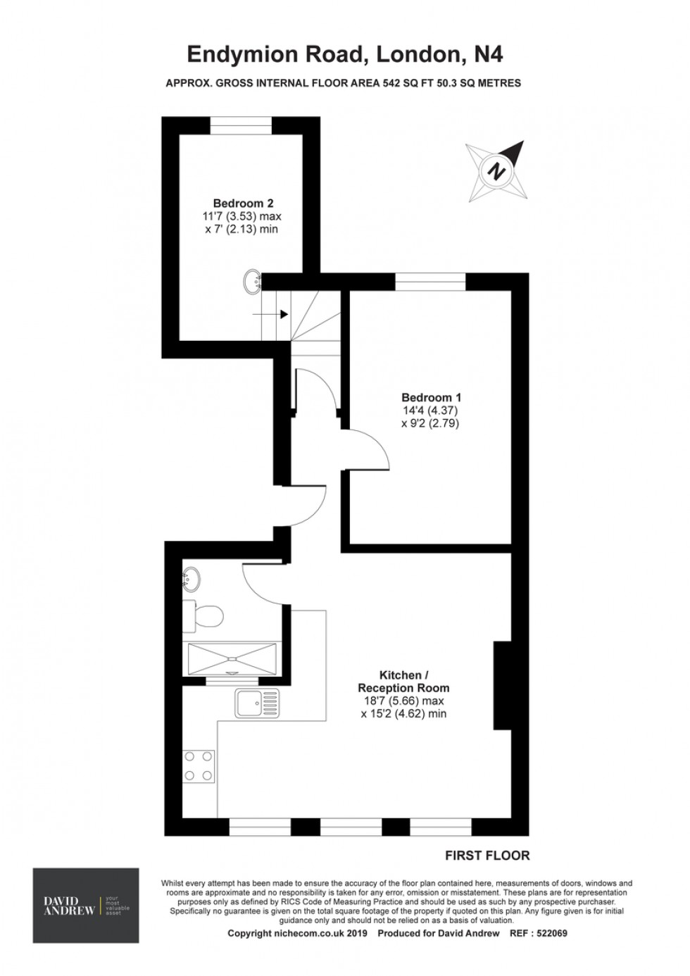 Floorplan for Endymion Road N4 1EQ