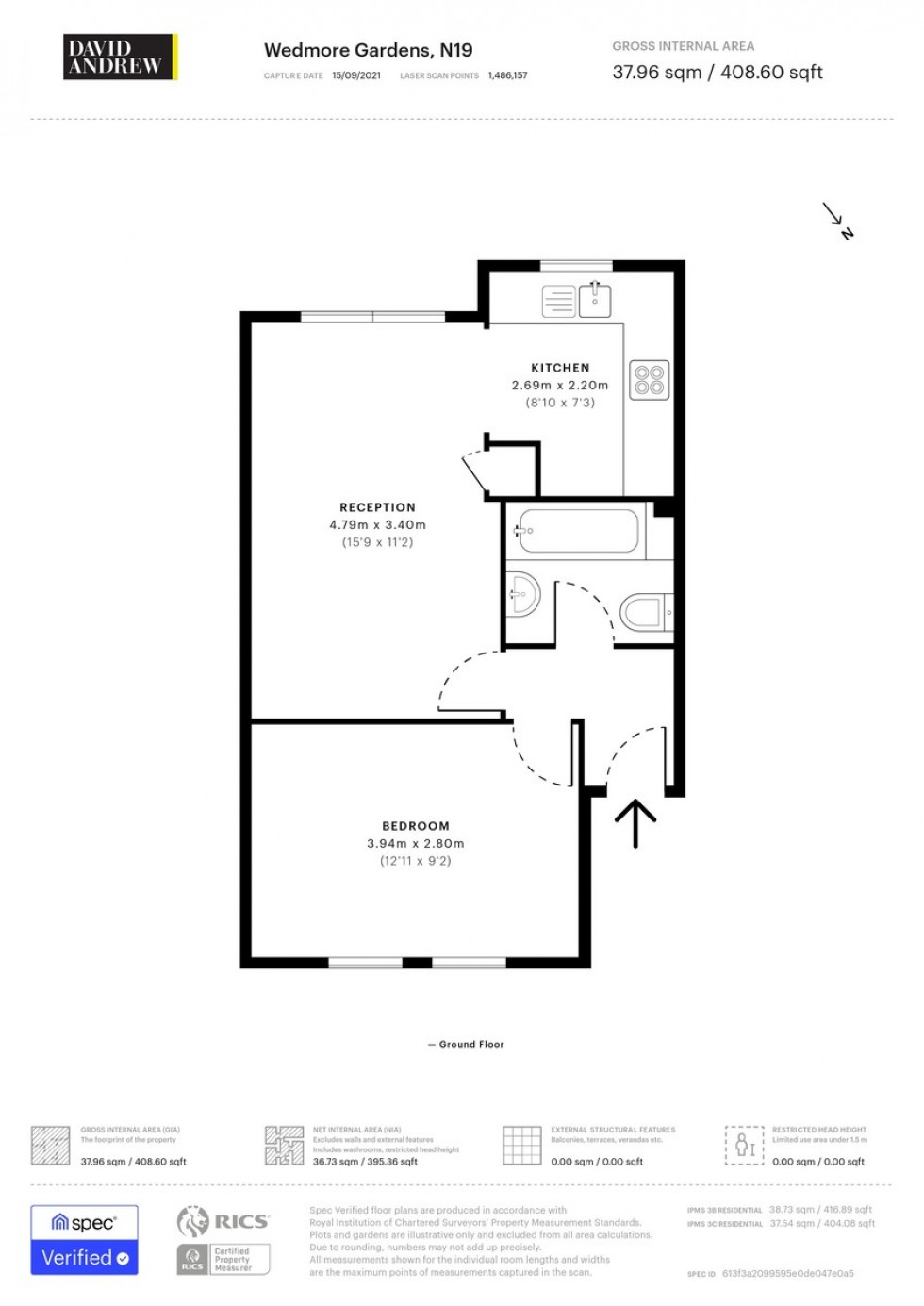 Floorplan for Wedmore Court, N19 4SY