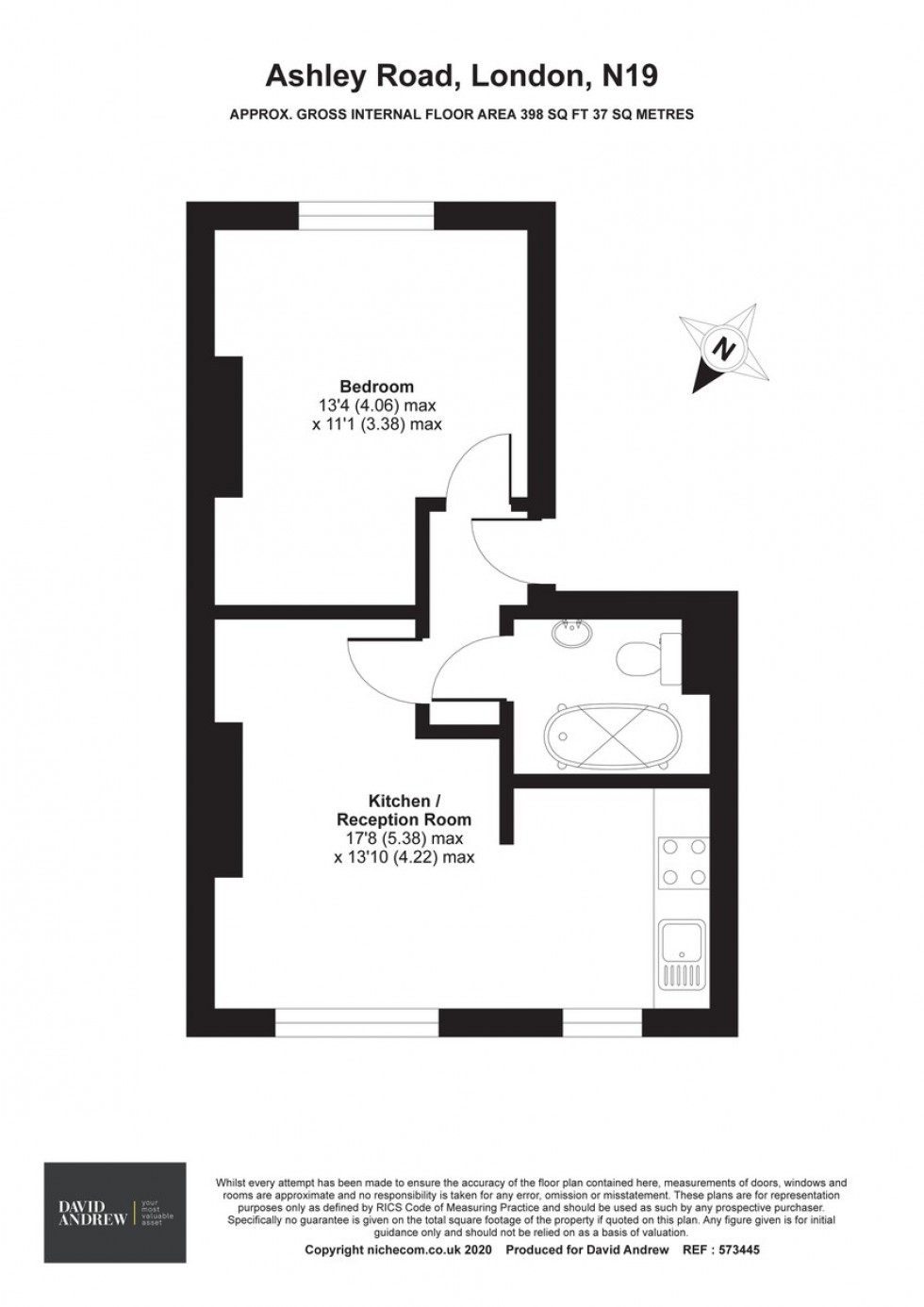 Floorplan for Ashley Road, N19 3AE