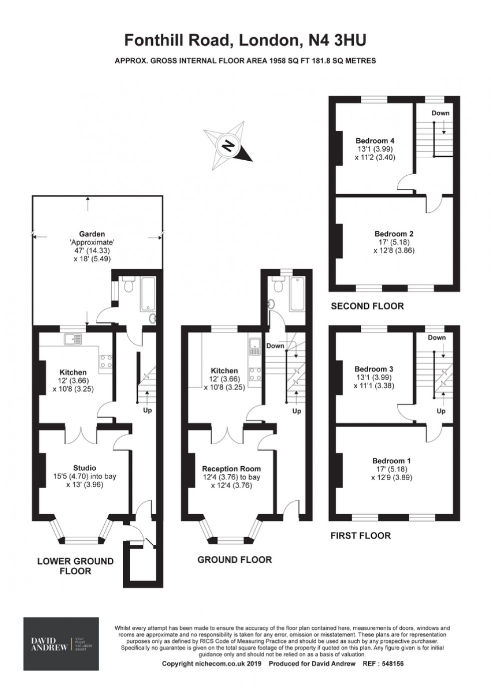 Floorplan for Fonthill Road, London