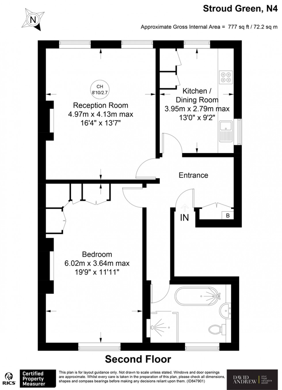 Floorplan for Stroud Green Road, N4 3RS